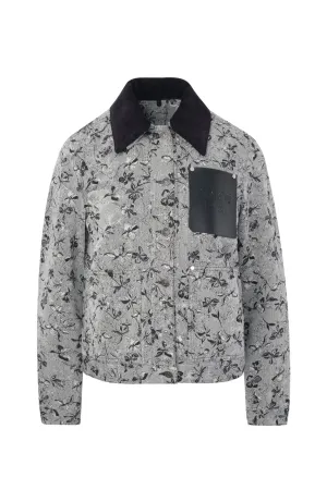 FLORAL DENIM JACQUARD JACKET