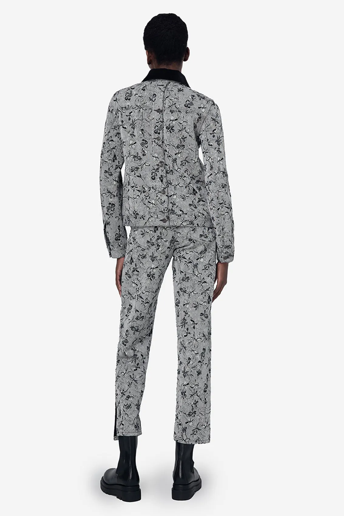 FLORAL DENIM JACQUARD JACKET