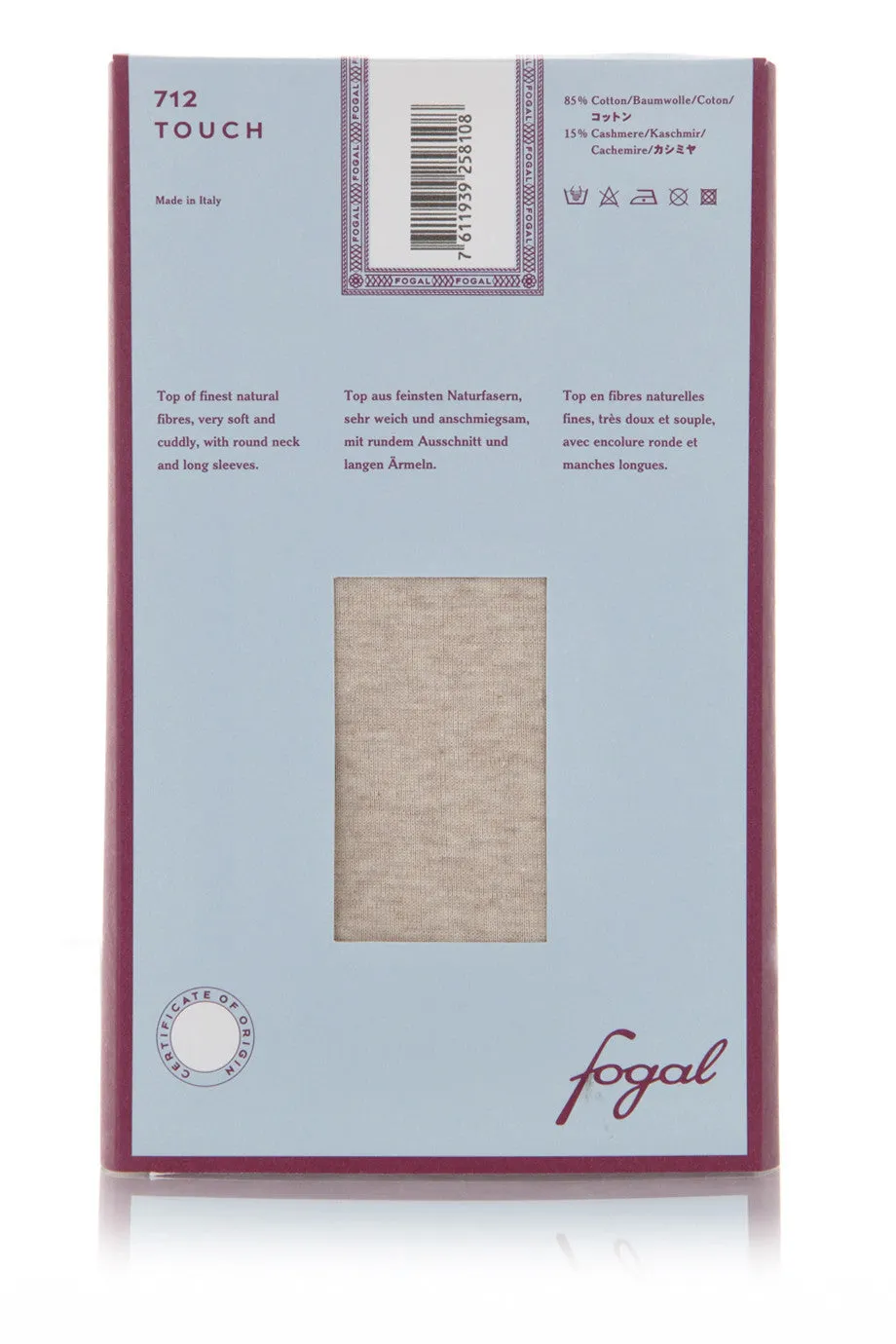 FOGAL 712 TOUCH Μαύρο Τοπ Κασμίρ