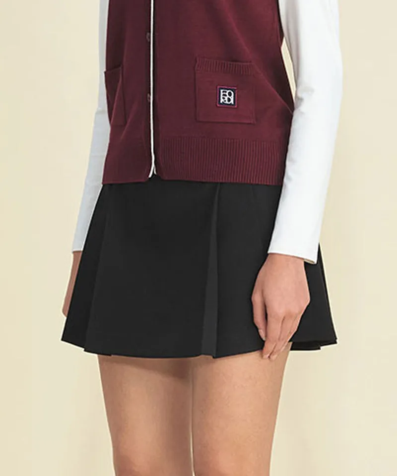 FORDI Double Pleats Skirt - Black
