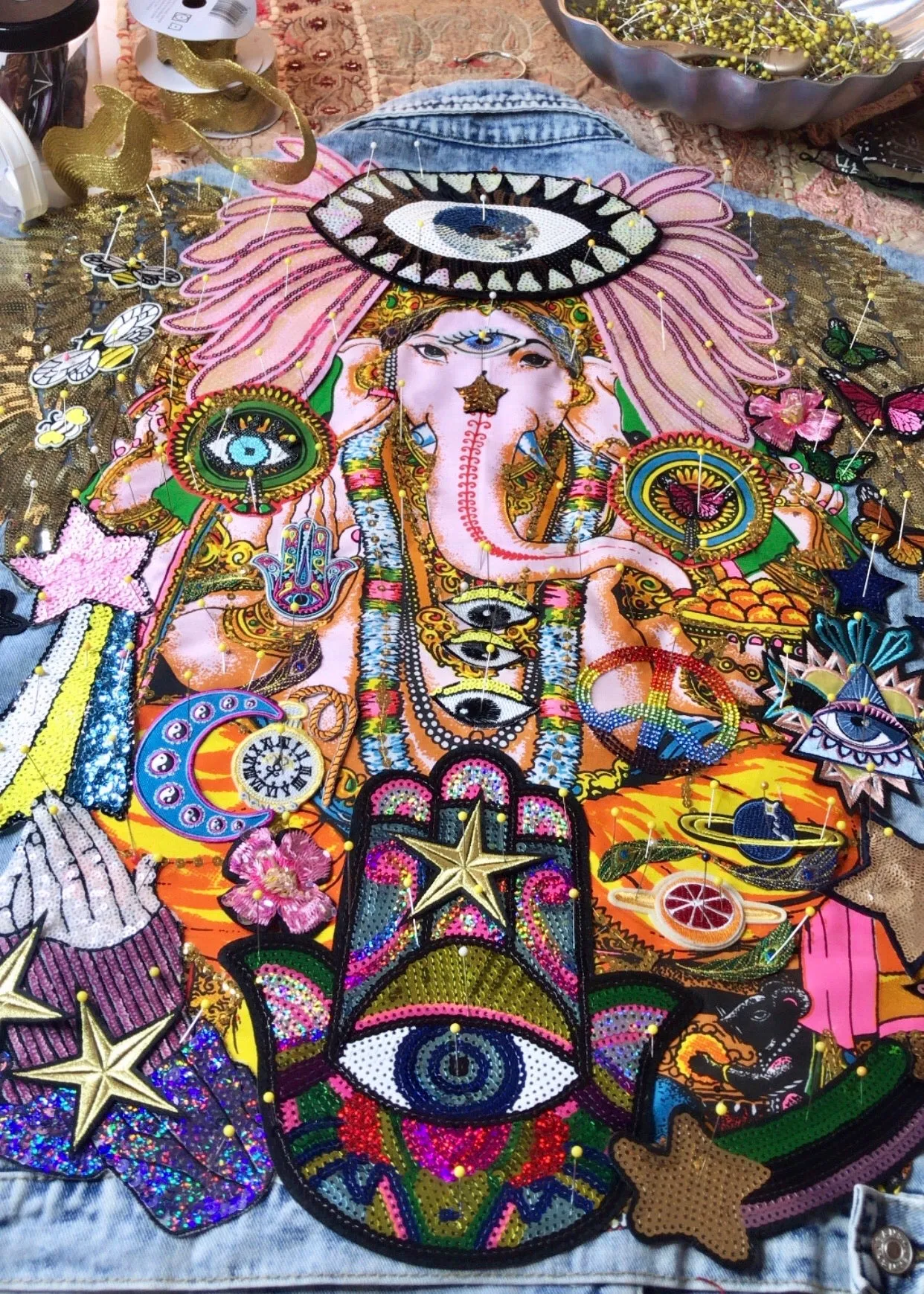 Ganesh Dreaming Pink Jacket