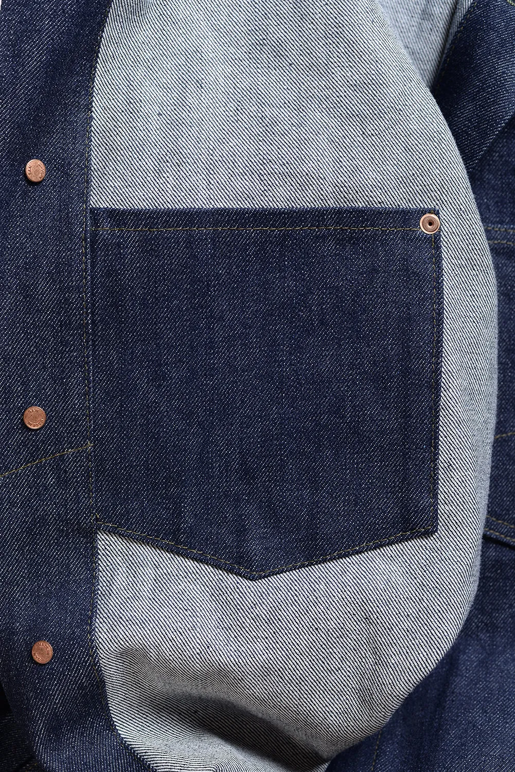GD213 CHORE COAT | Raw 14 Oz Denim - Vivid Indigo