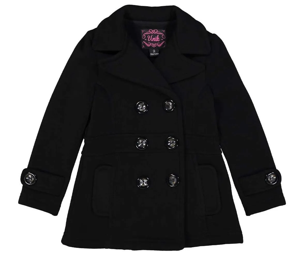 Girl Fleece Coat With Buttons