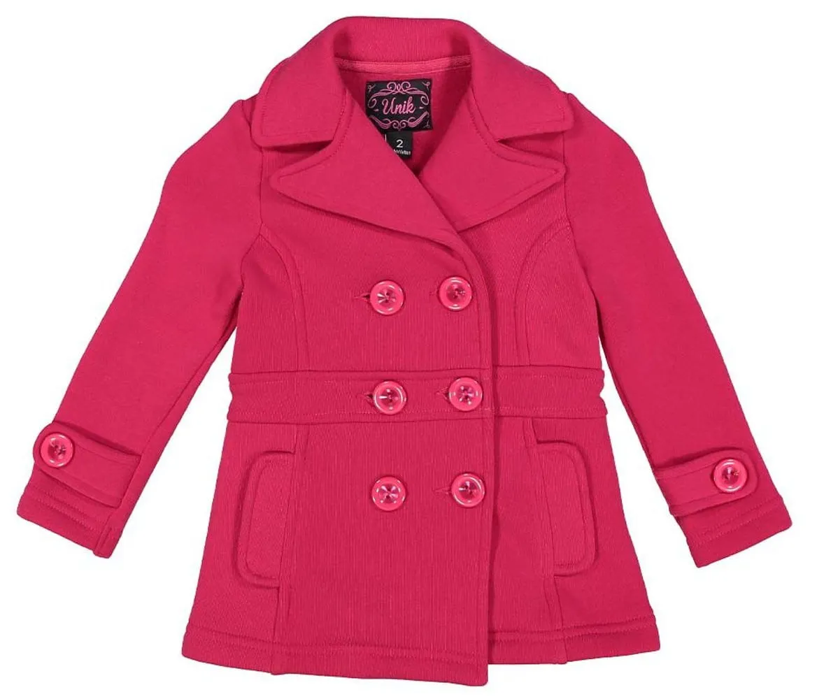 Girl Fleece Coat With Buttons