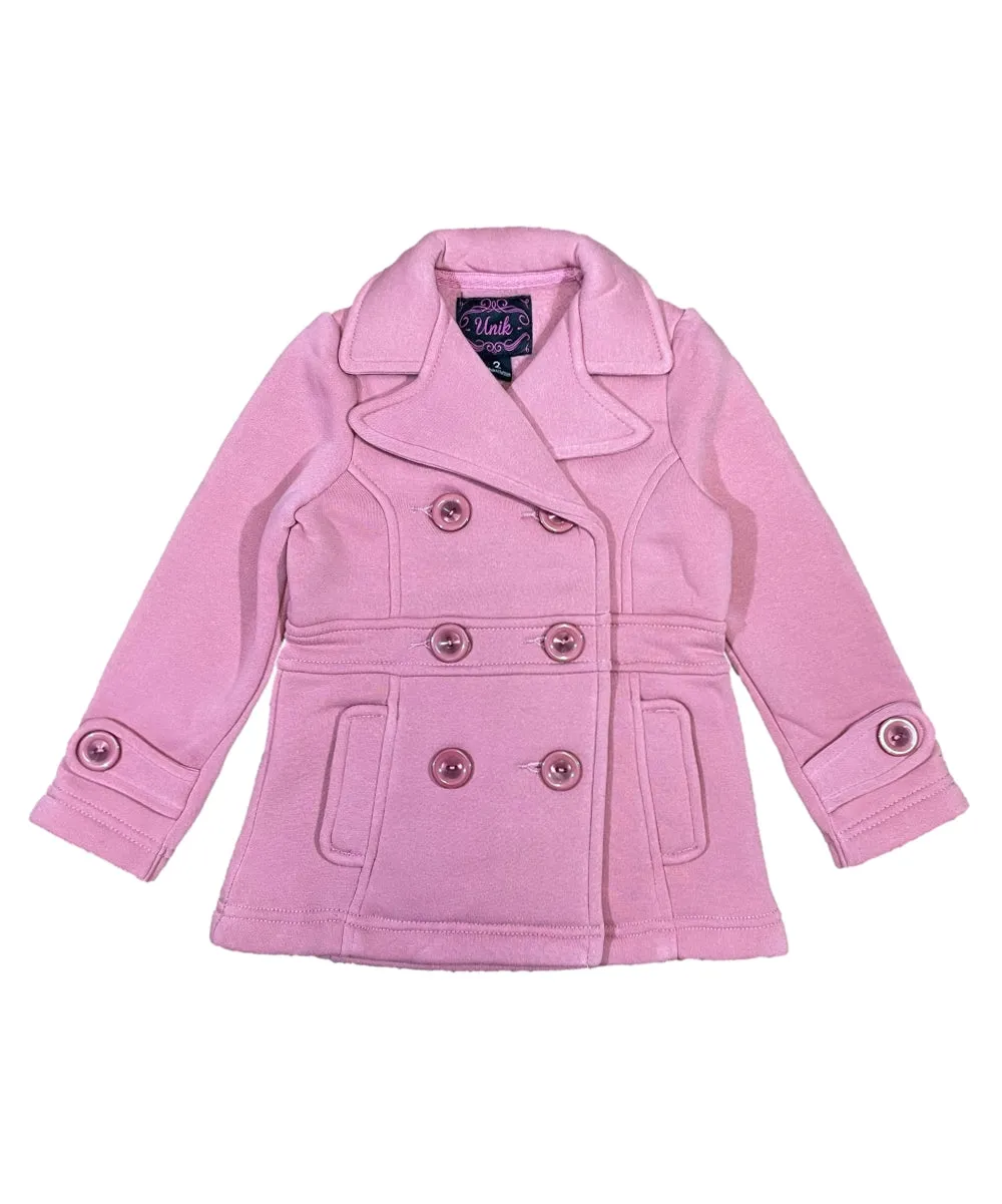 Girl Fleece Coat With Buttons