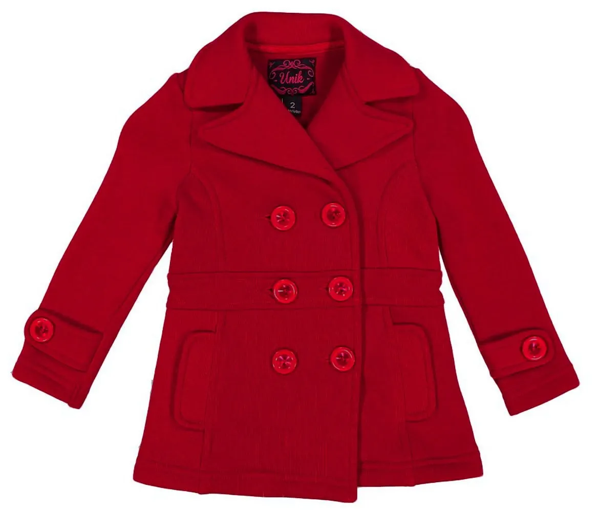 Girl Fleece Coat With Buttons