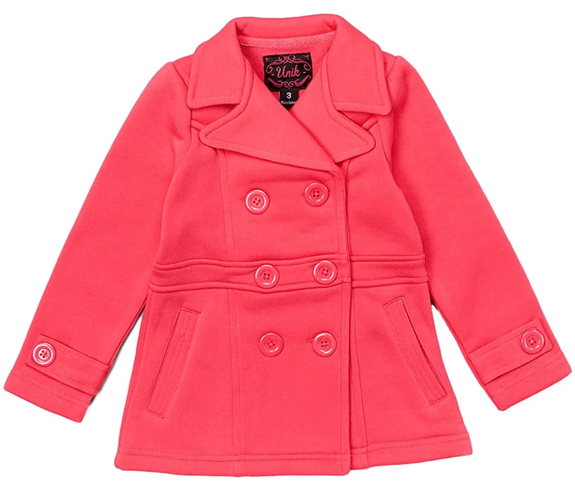 Girl Fleece Coat With Buttons