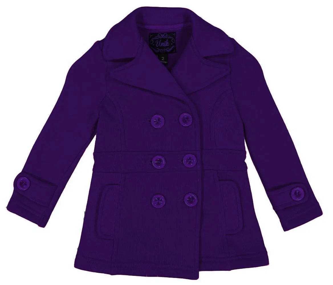 Girl Fleece Coat With Buttons