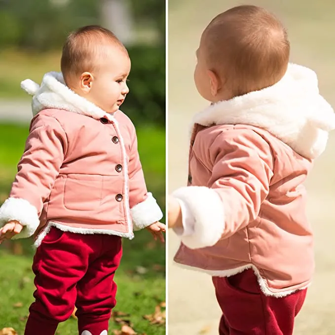 Girl's Fleece Bear Jackets