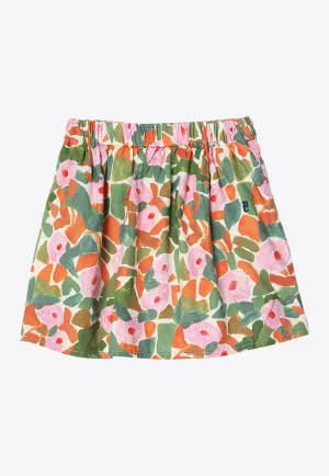 Girls Floral Print Skirt