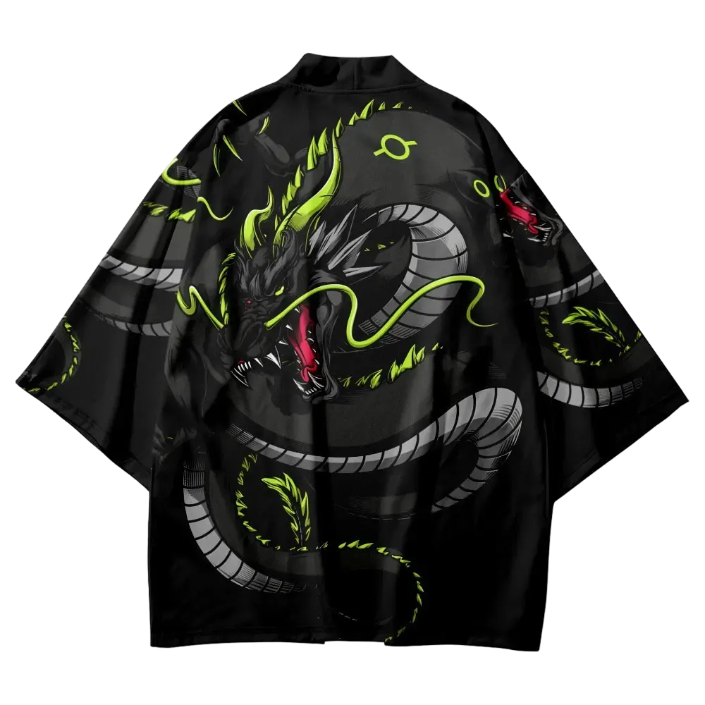 Green Dragon Yukata Top