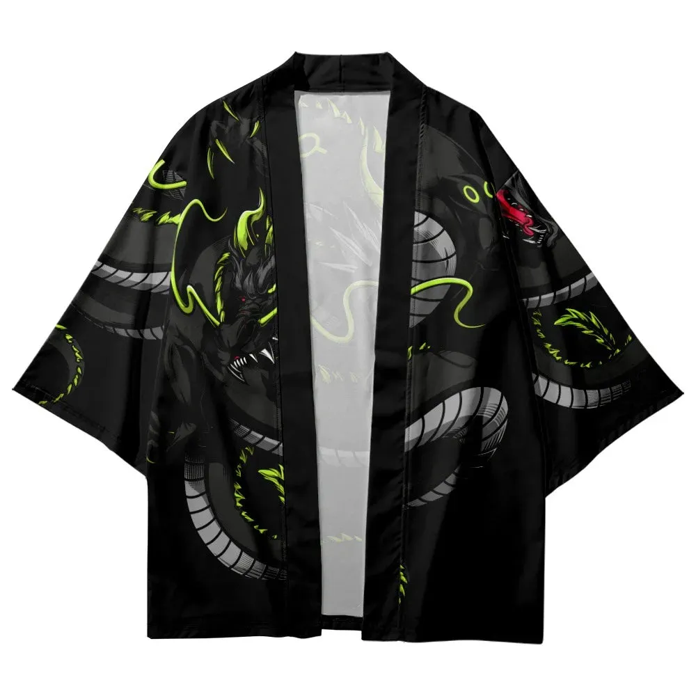 Green Dragon Yukata Top