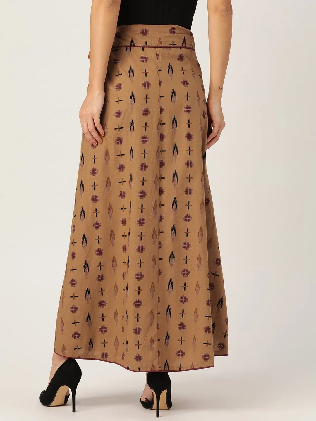 grey kalamkari skirt