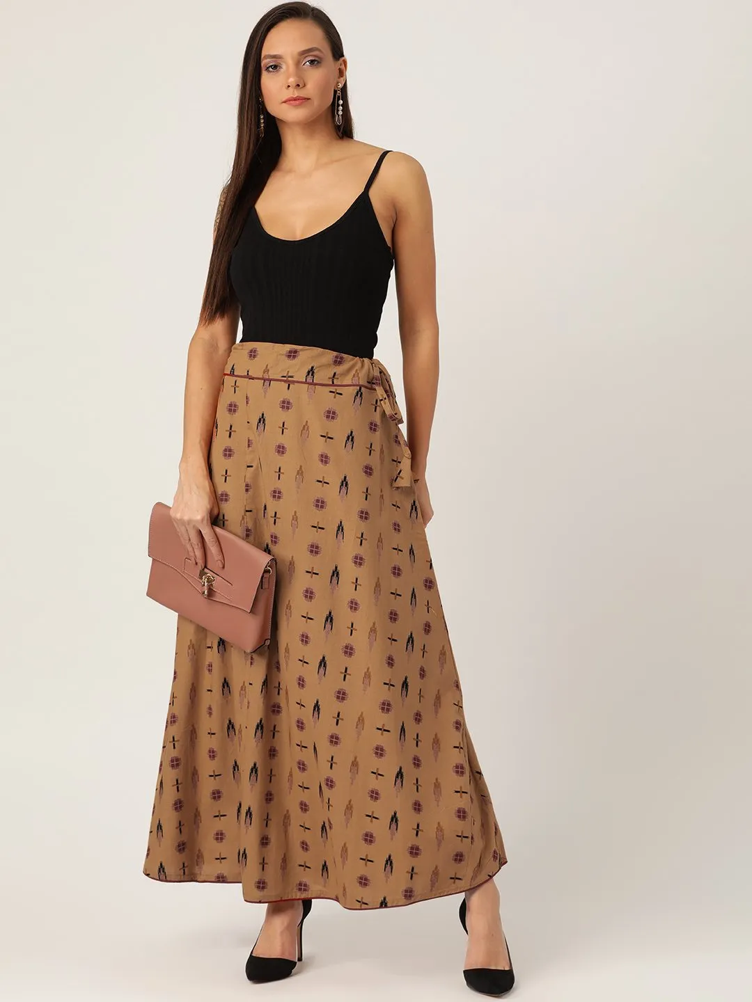 grey kalamkari skirt