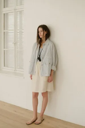 HENSON WASHED JACKET_STRIPE BLUE