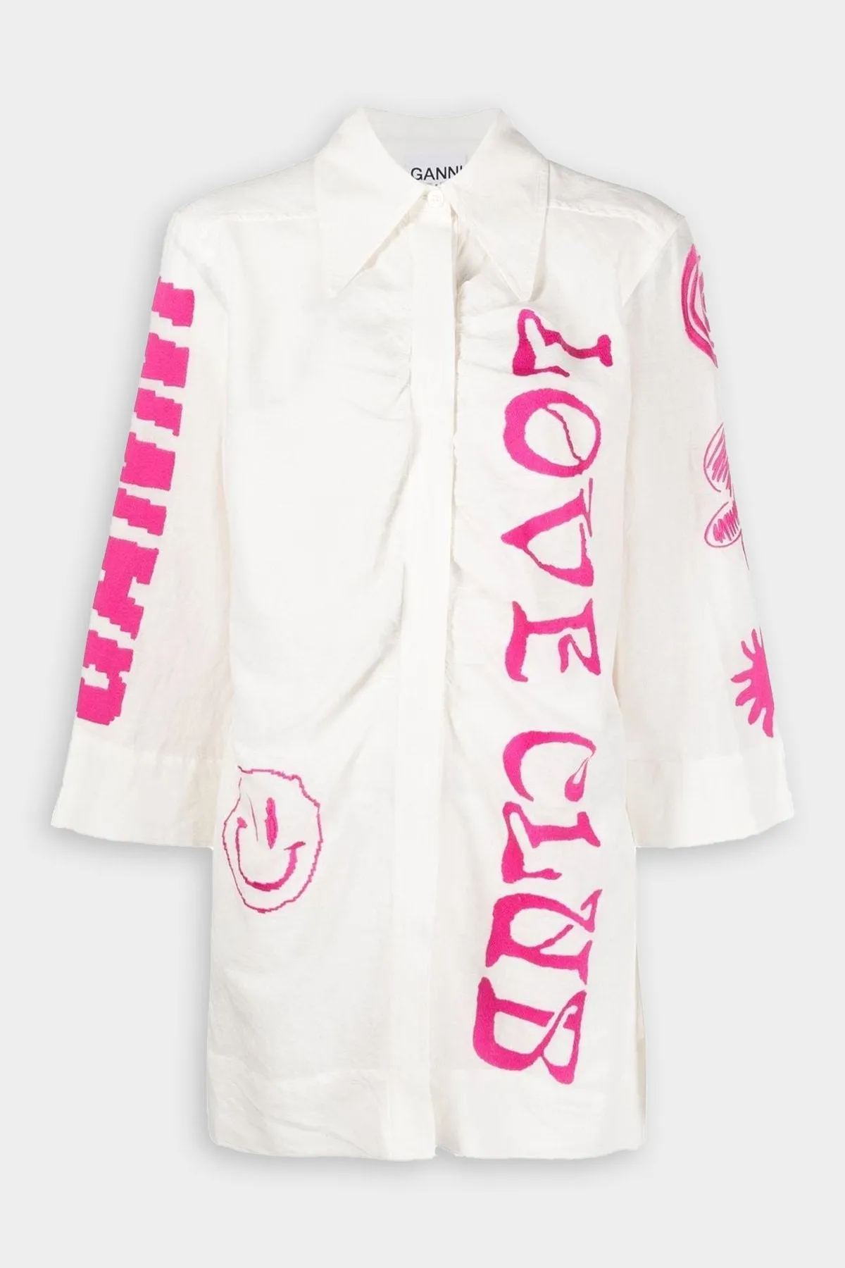 Higher Love Cover-Up Shirt in Egret