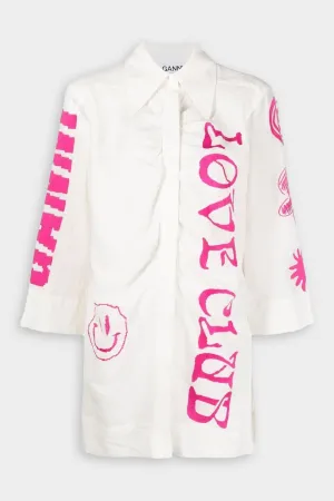 Higher Love Cover-Up Shirt in Egret