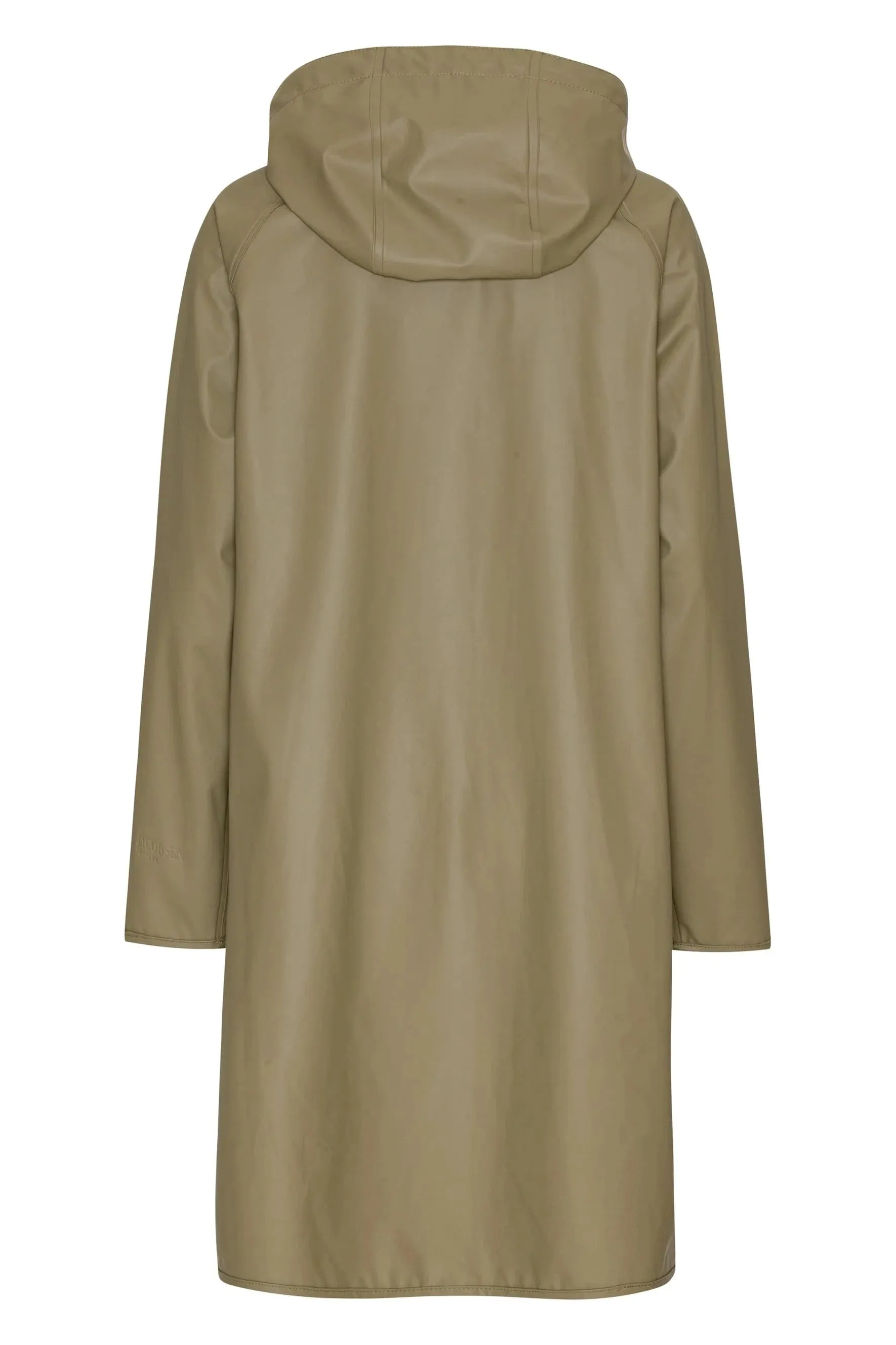 Ilse Jacobsen Rain71 Detachable Hood Raincoat Covert Green