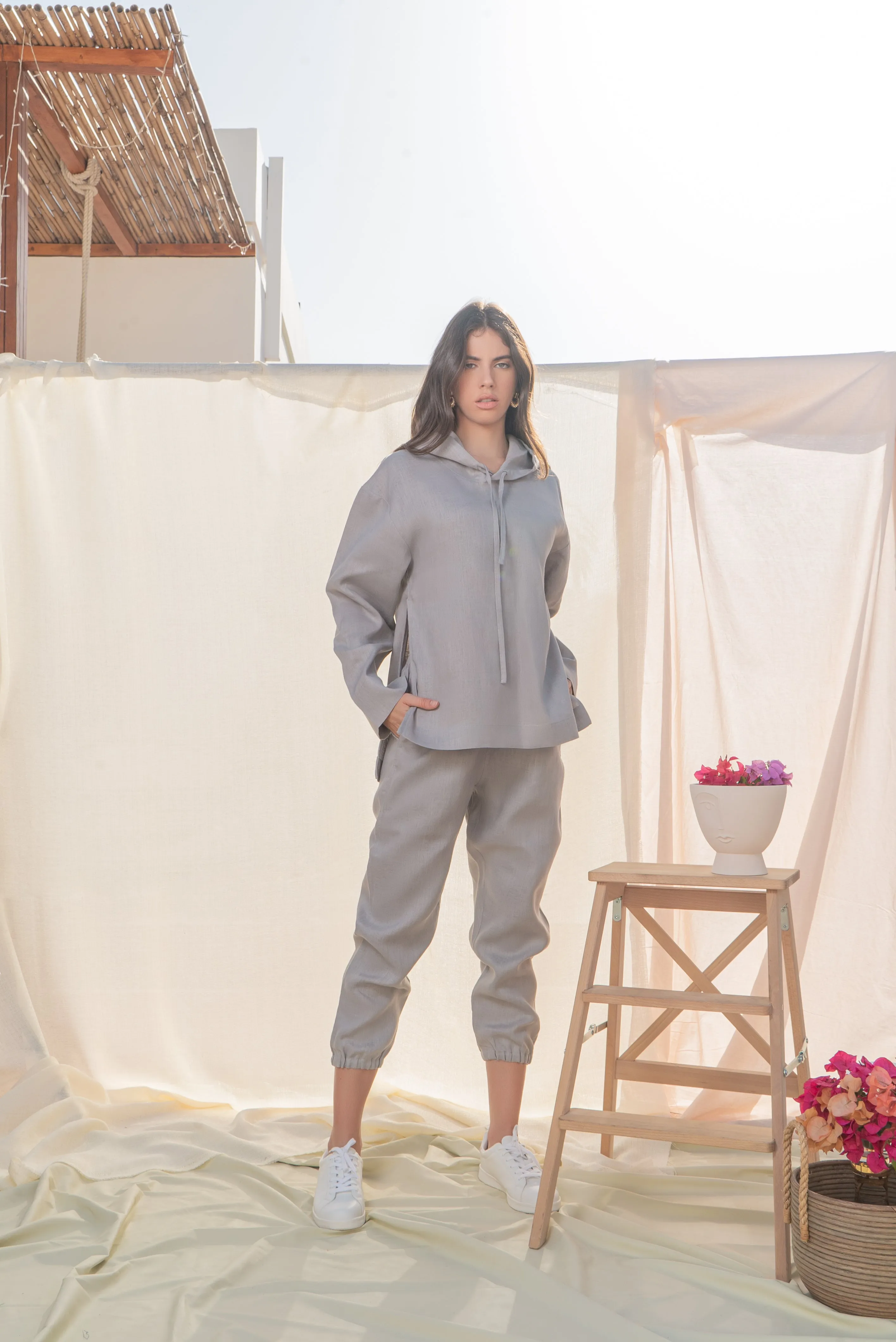 IZA TWO PIECE LINEN SET