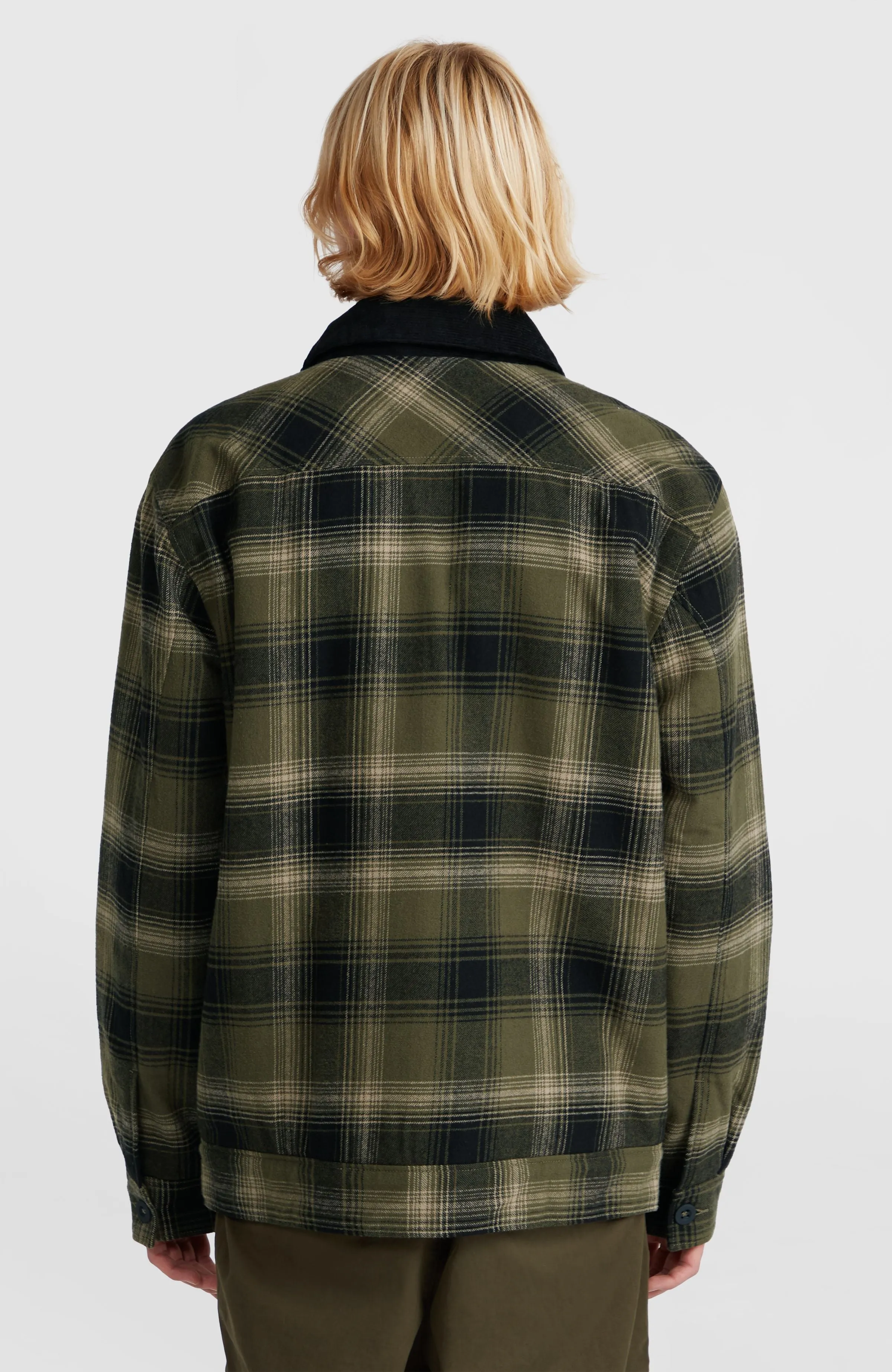 Jacke mit Fleecefutter | Green Check Small