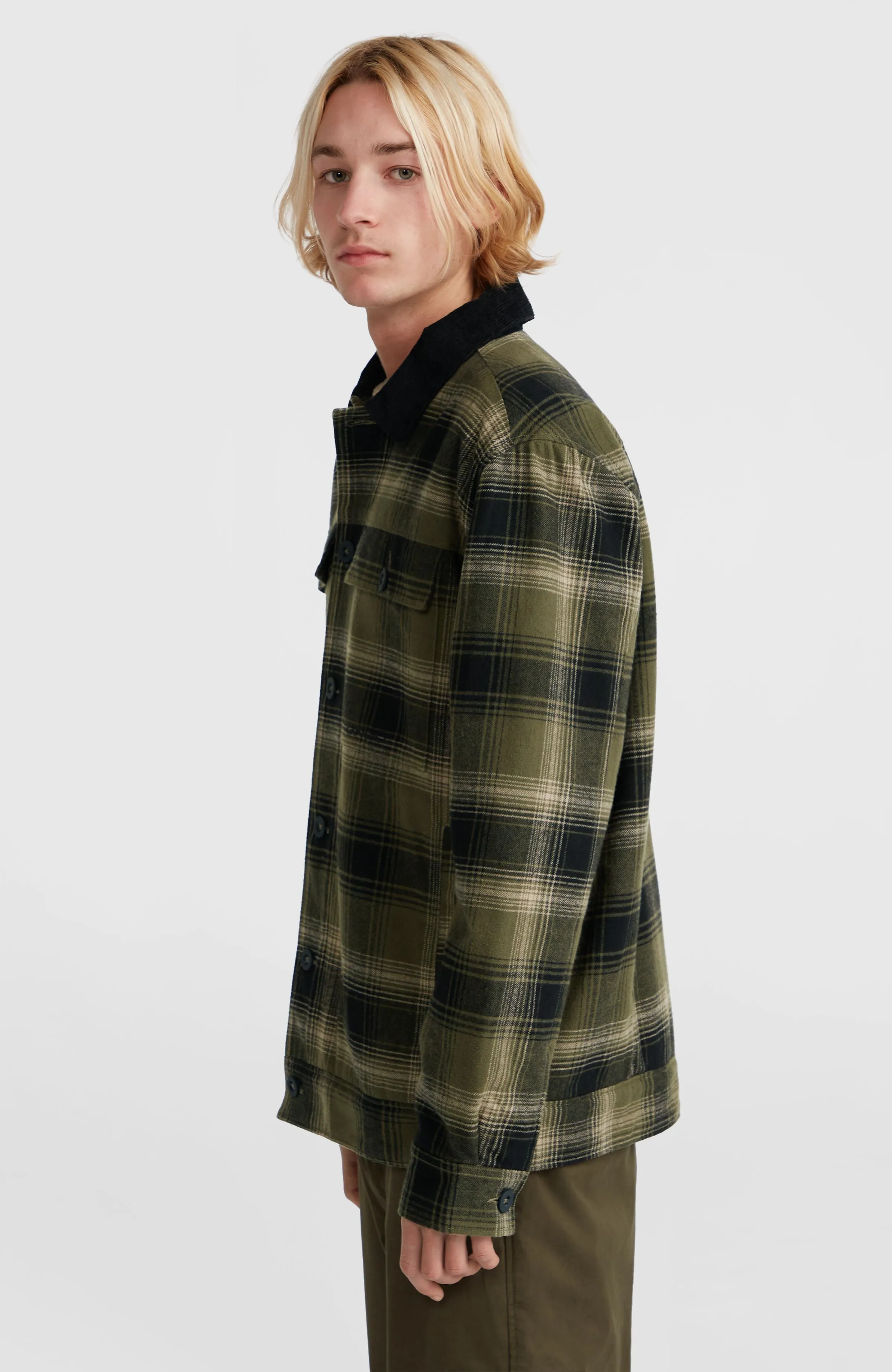 Jacke mit Fleecefutter | Green Check Small
