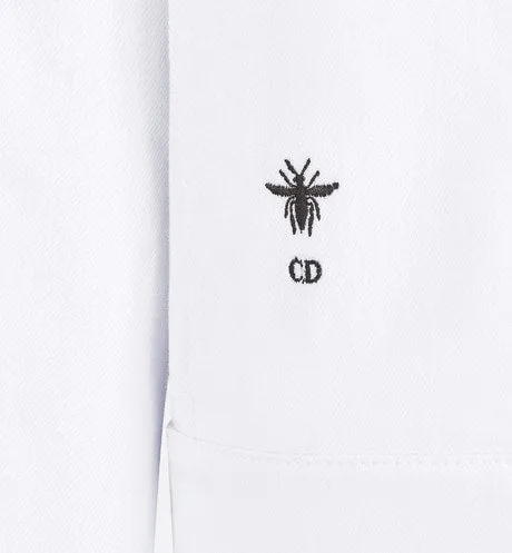 Jacket • White Cotton Denim with Multicolor Dragon Motif