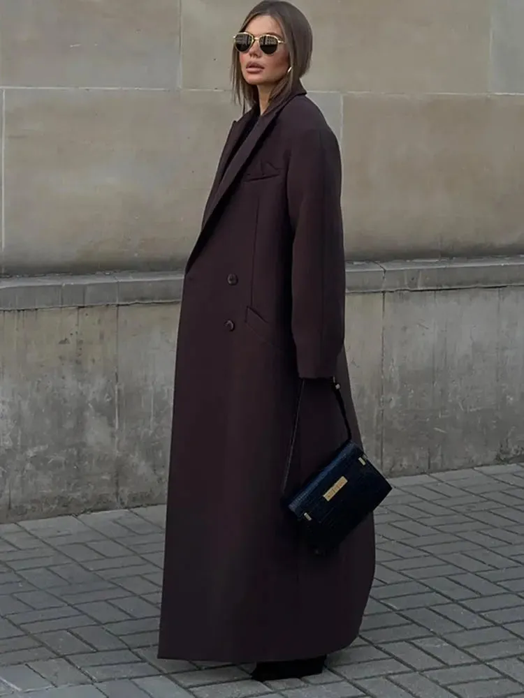 Jaylene - lange zweireihige Winterjacke