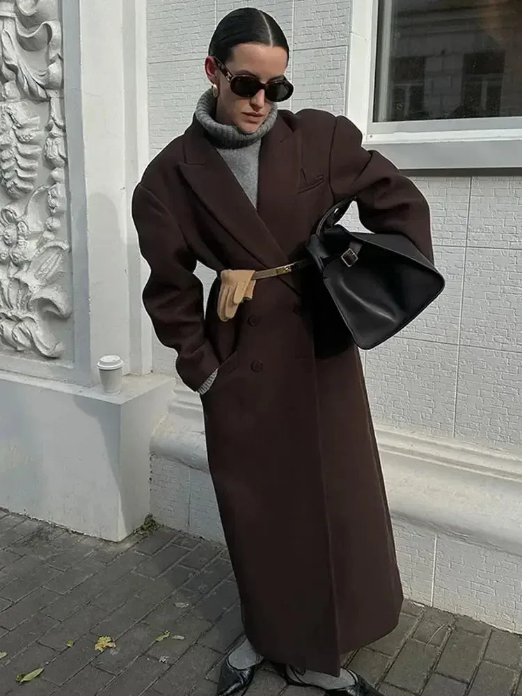 Jaylene - lange zweireihige Winterjacke
