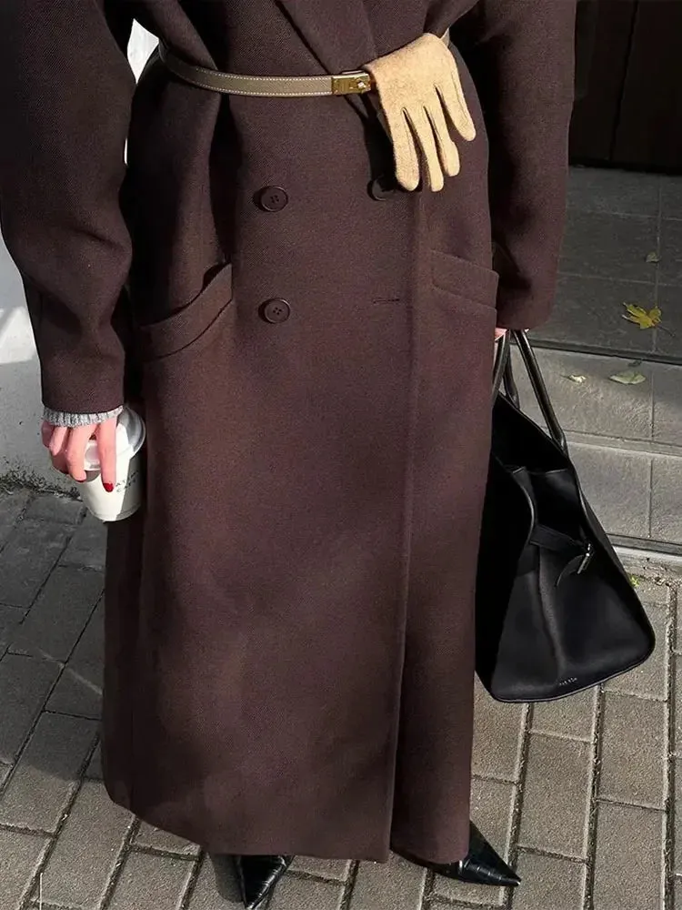 Jaylene - lange zweireihige Winterjacke