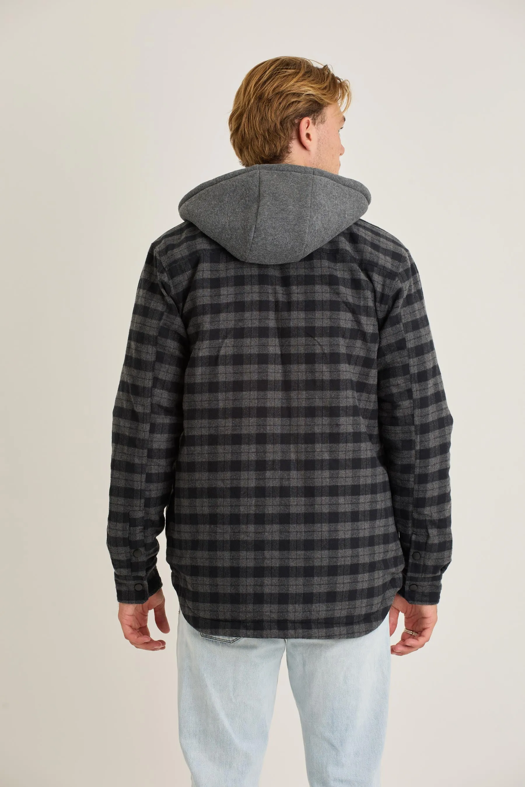 Jetpilot Quilted Sherpa Mens Jacket - Black