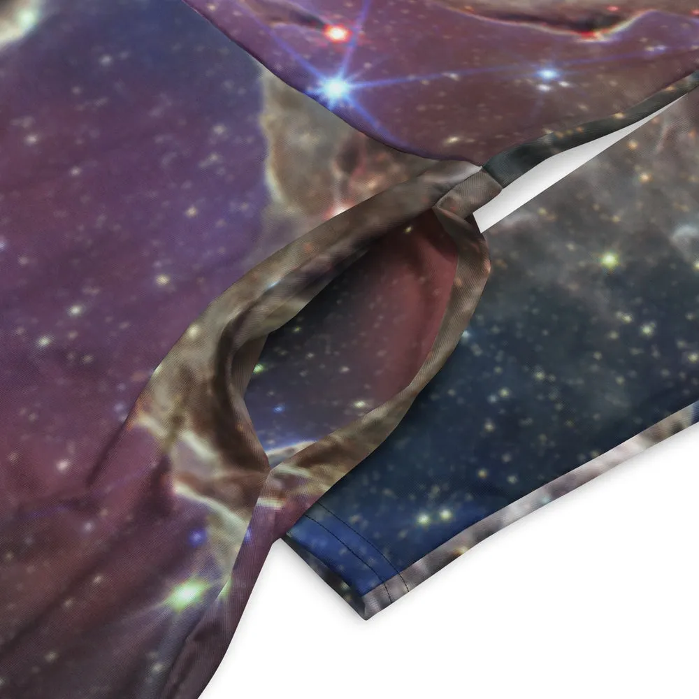 JWST Multicolor Pillars of Creation Long Sleeve Midi Dress with Pockets