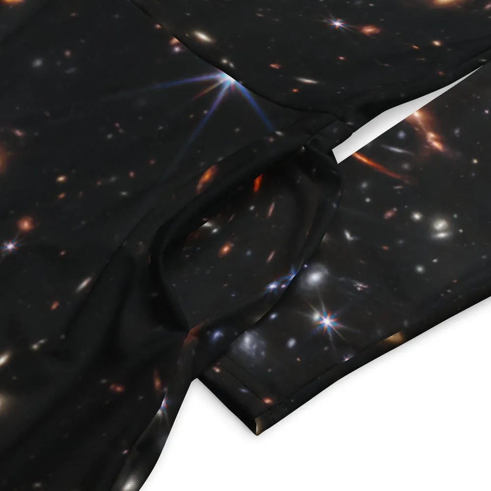 JWST SMACS 0723 Galaxy Cluster Deep Field Long-Sleeve Midi Dress with Pockets