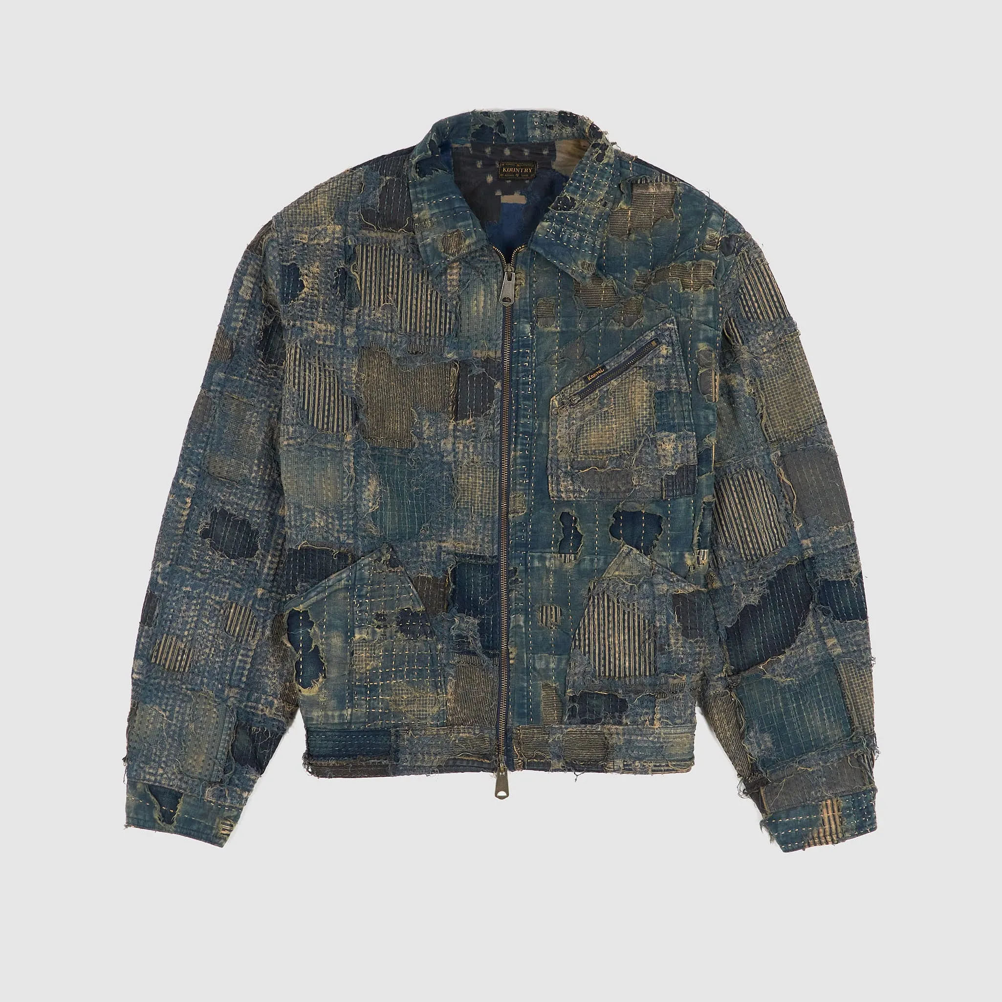 Kapital Distressed Patchwork Boro Work Jacket