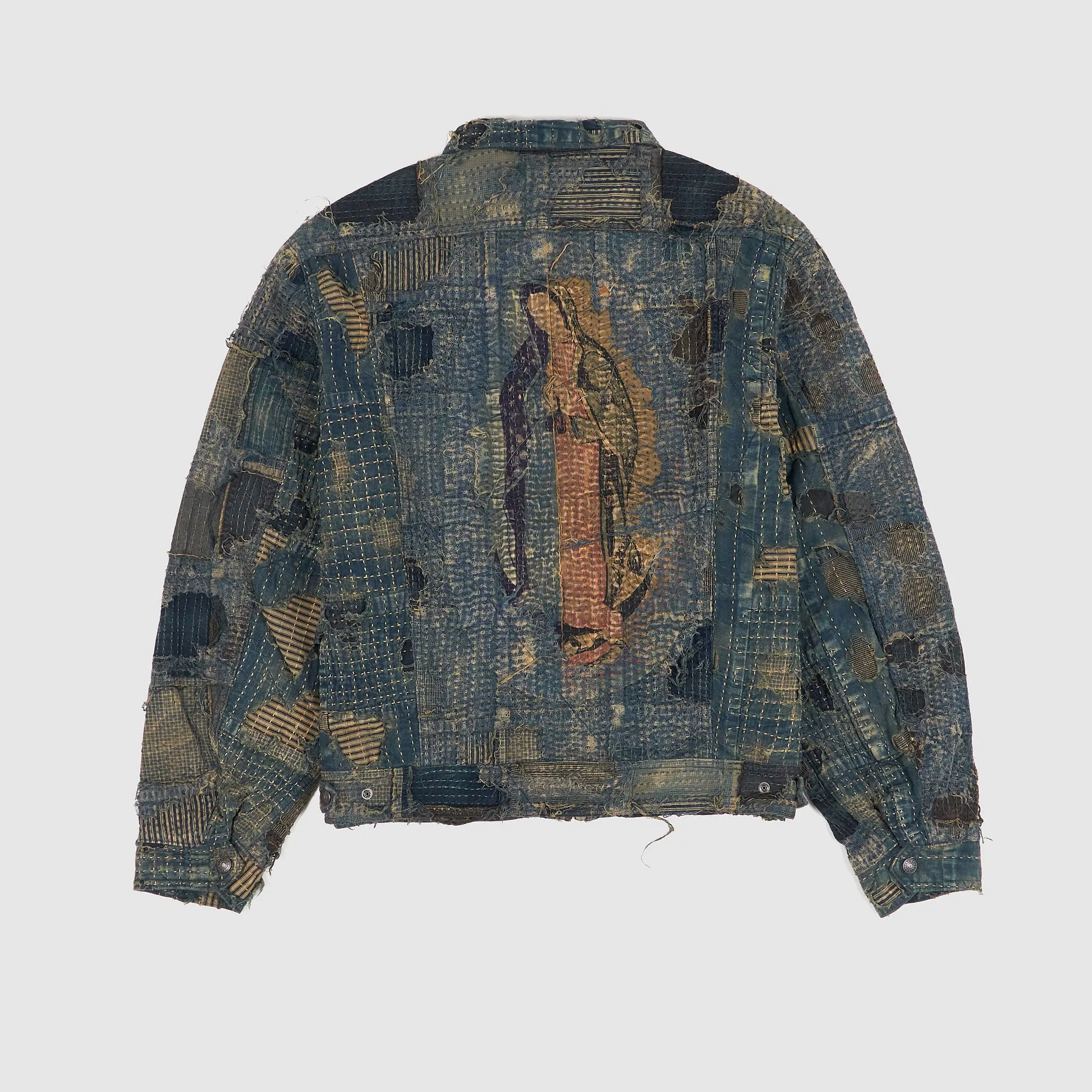 Kapital Distressed Patchwork Boro Work Jacket