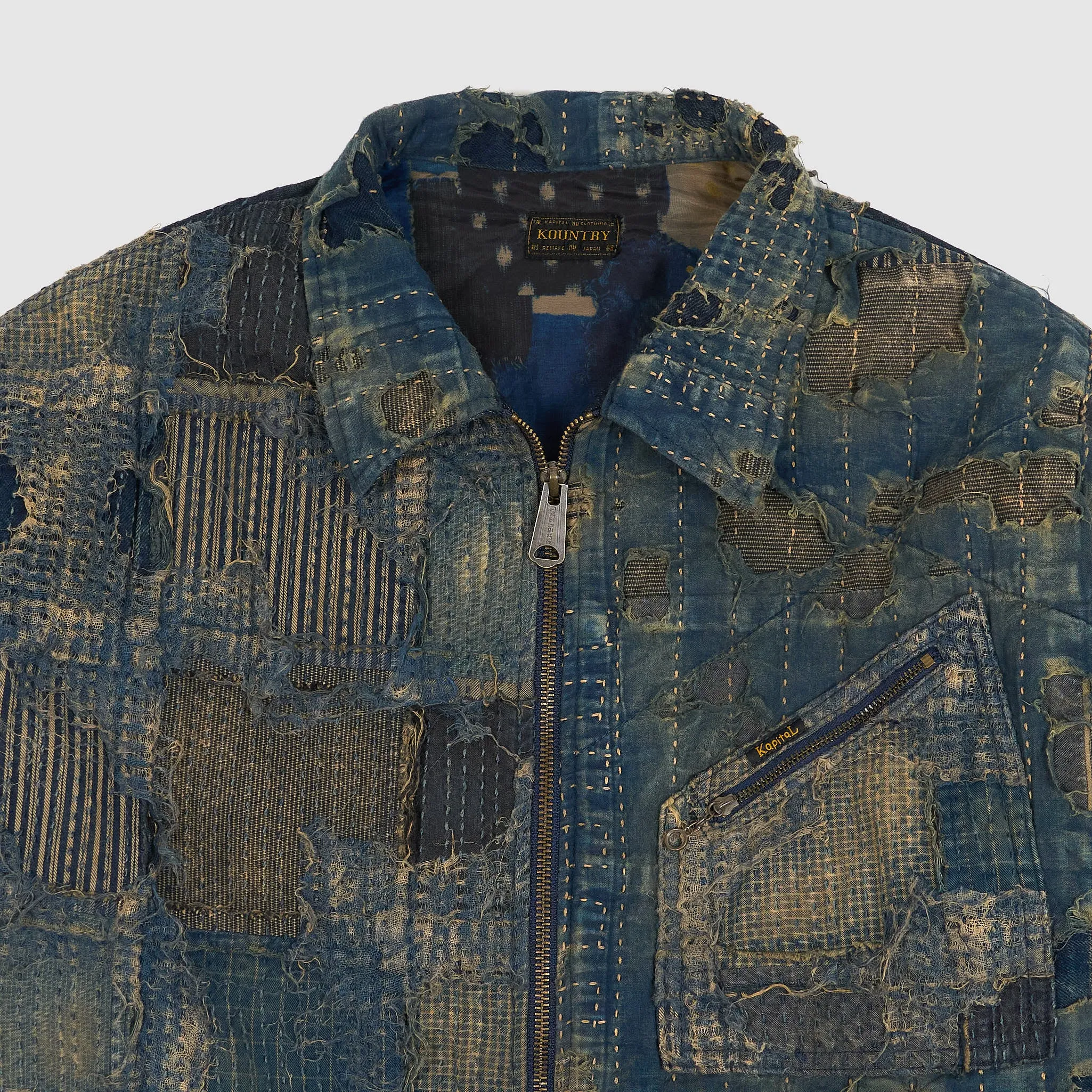 Kapital Distressed Patchwork Boro Work Jacket