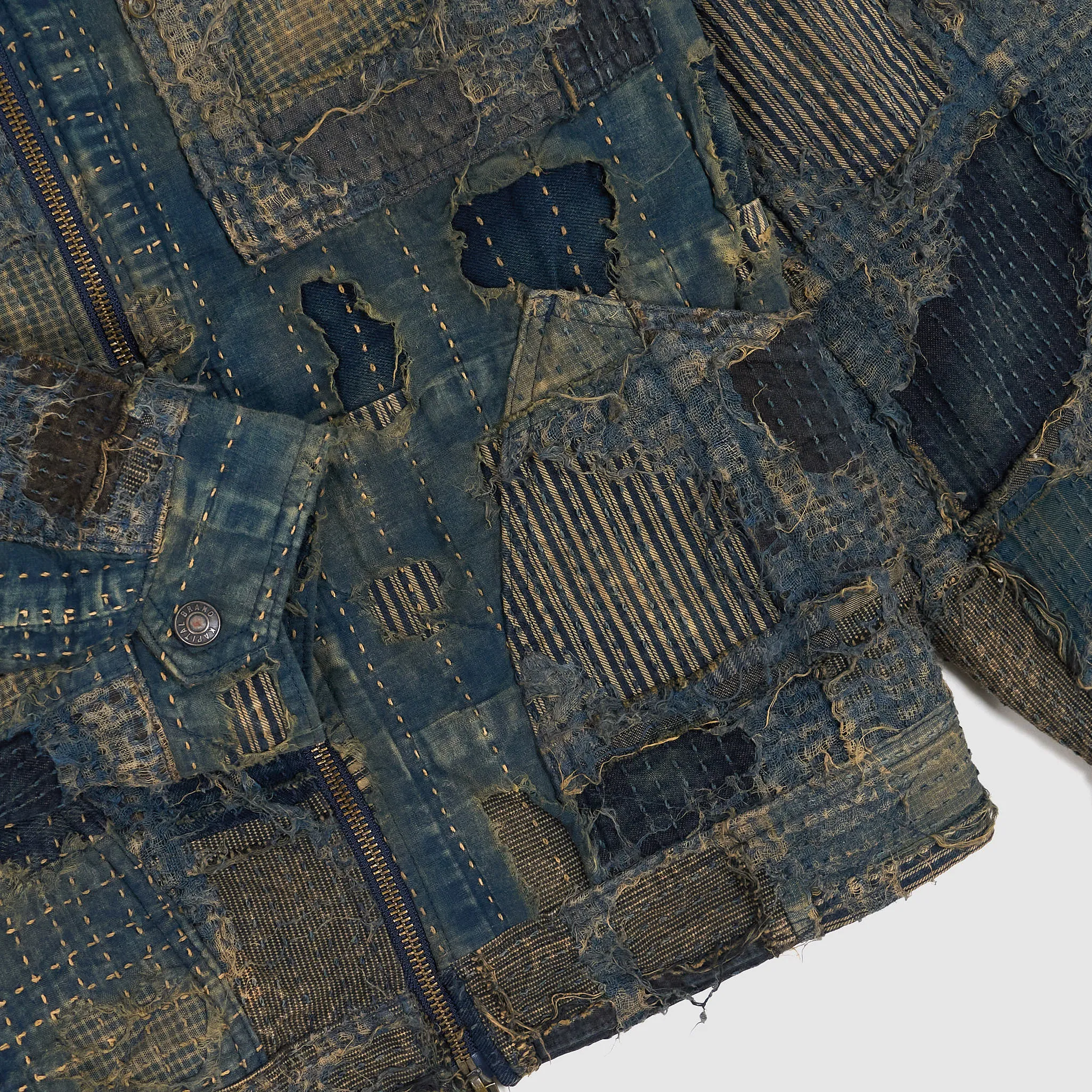 Kapital Distressed Patchwork Boro Work Jacket