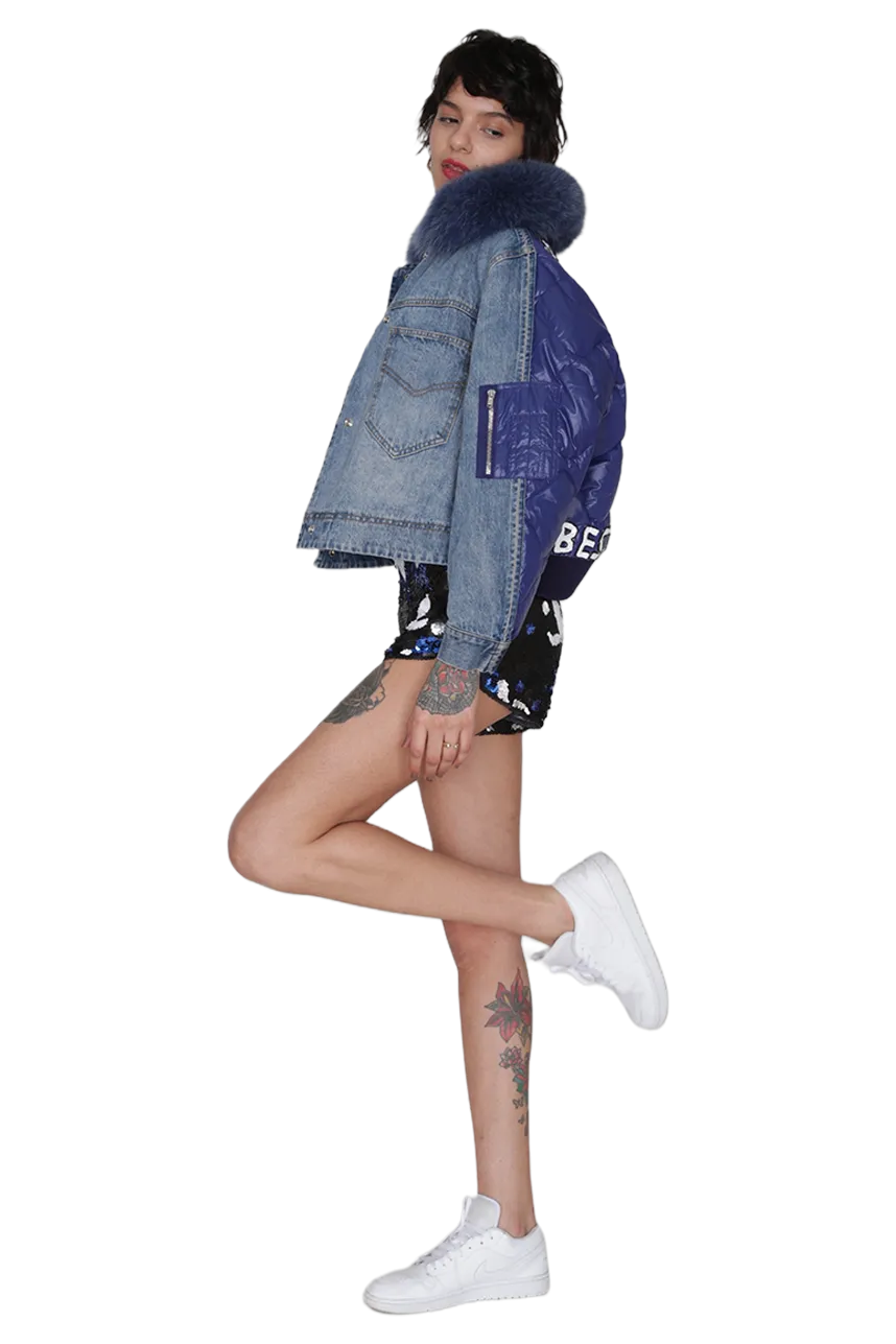 Karletto is My Bestfriend Denim Duvet Jacket