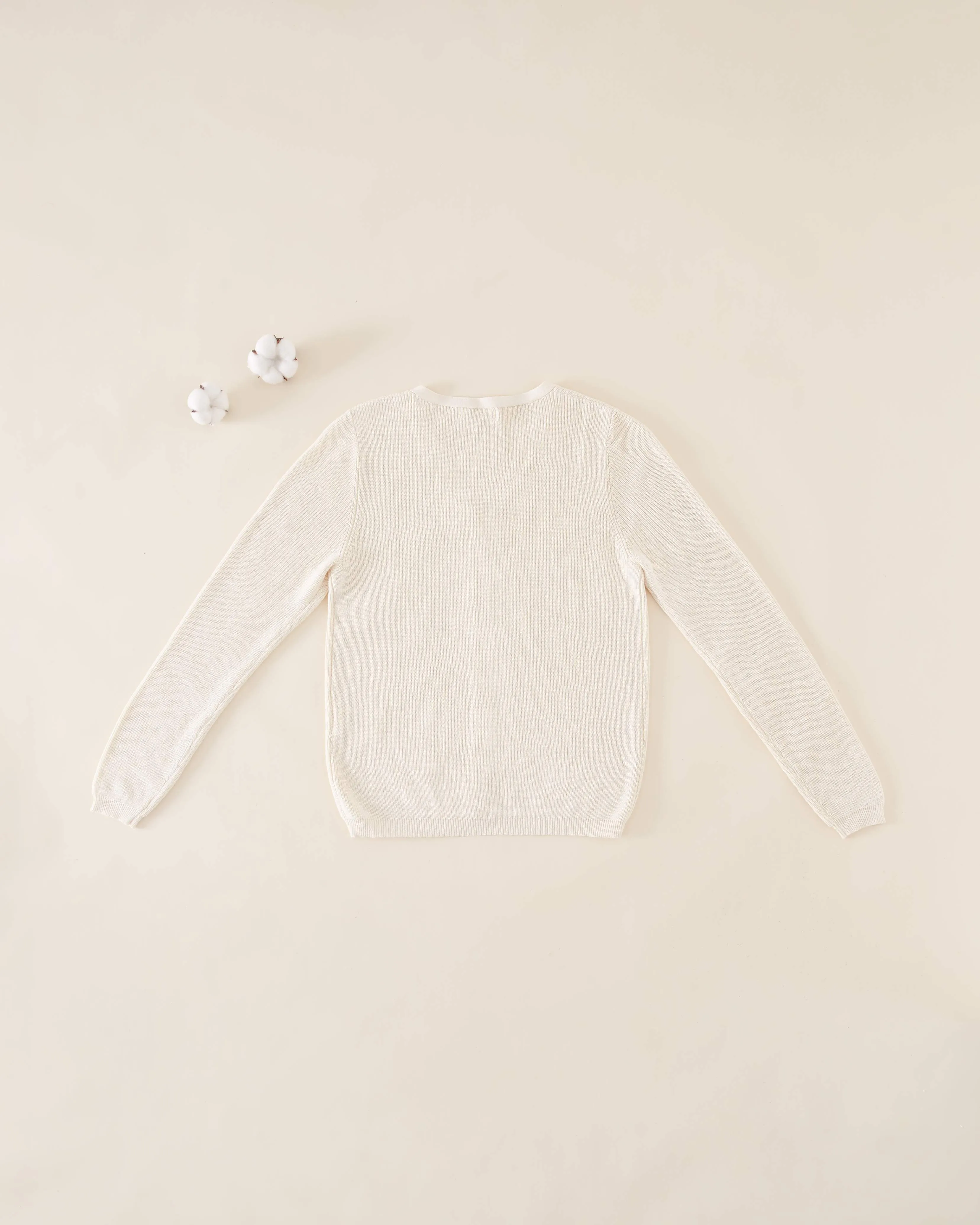 KNITTED CREWNECK CARDIGAN