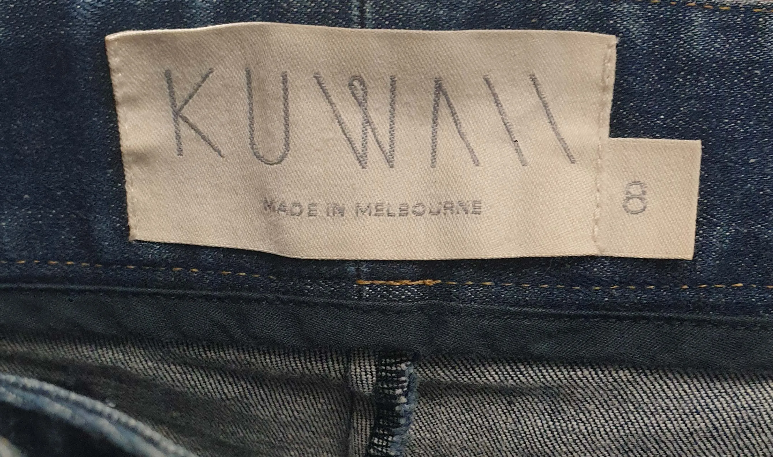 Kuwaii mid denim wide leg jeans size 8