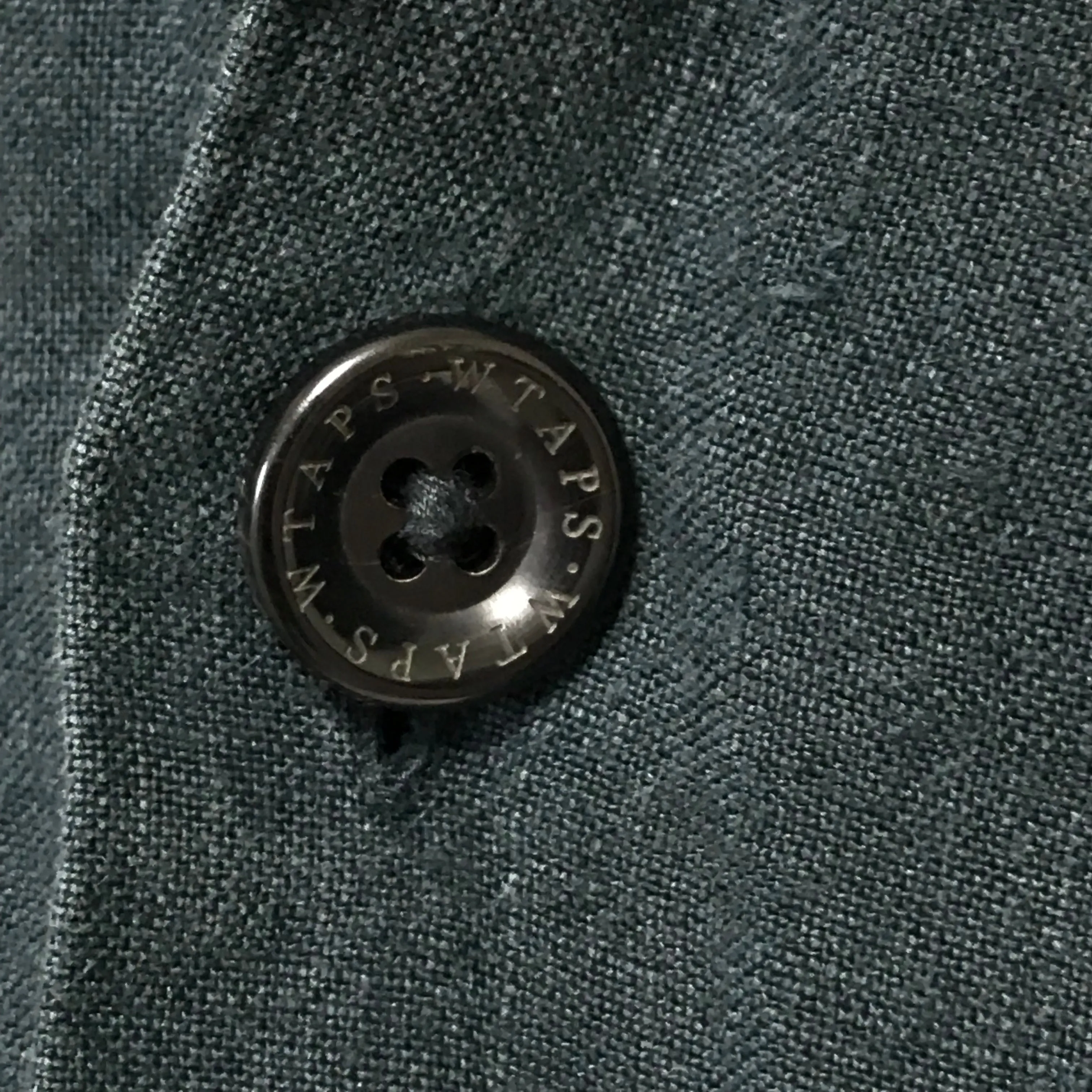 [L] WTaps 12SS Linen Guayabera S/S Shirt Navy