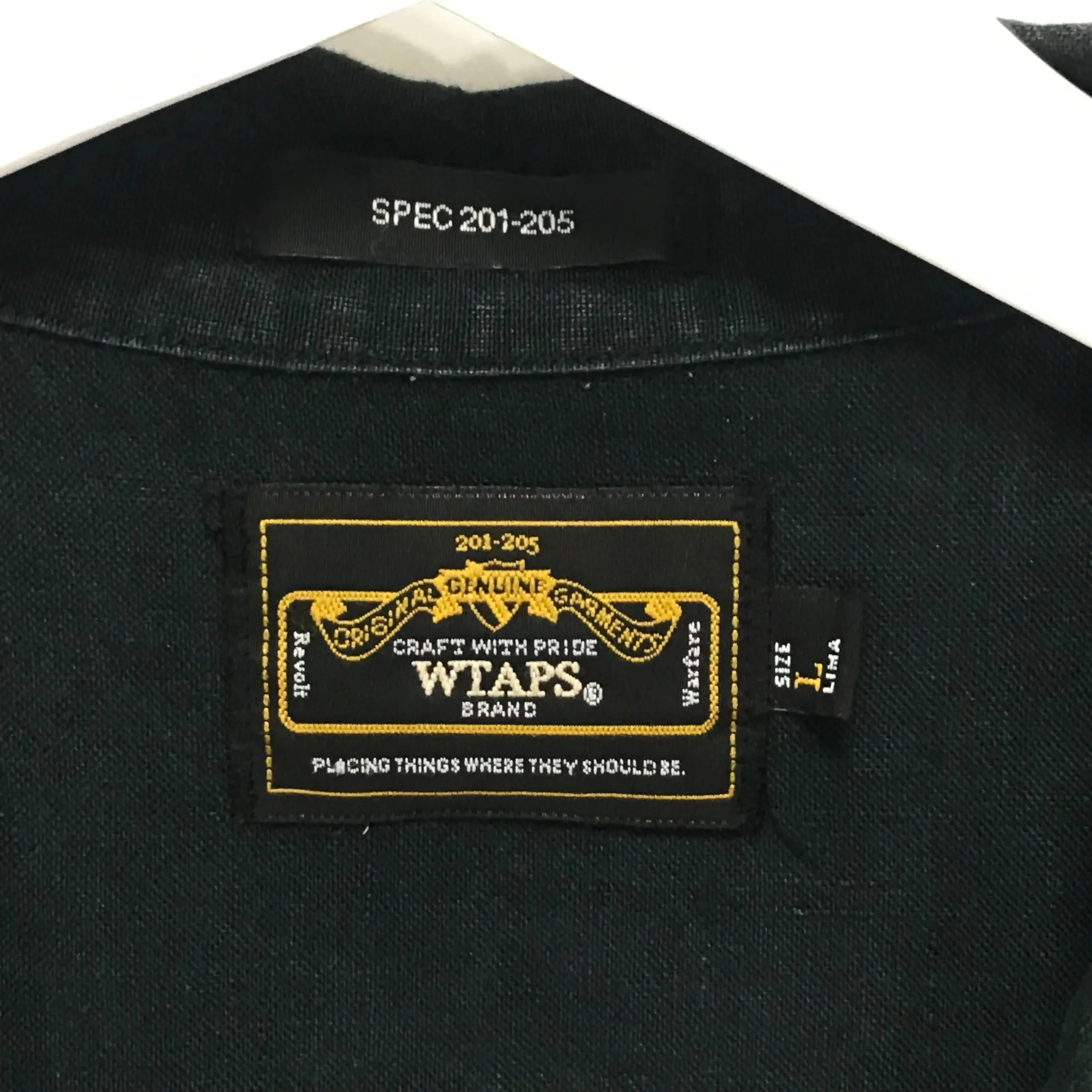 [L] WTaps 12SS Linen Guayabera S/S Shirt Navy