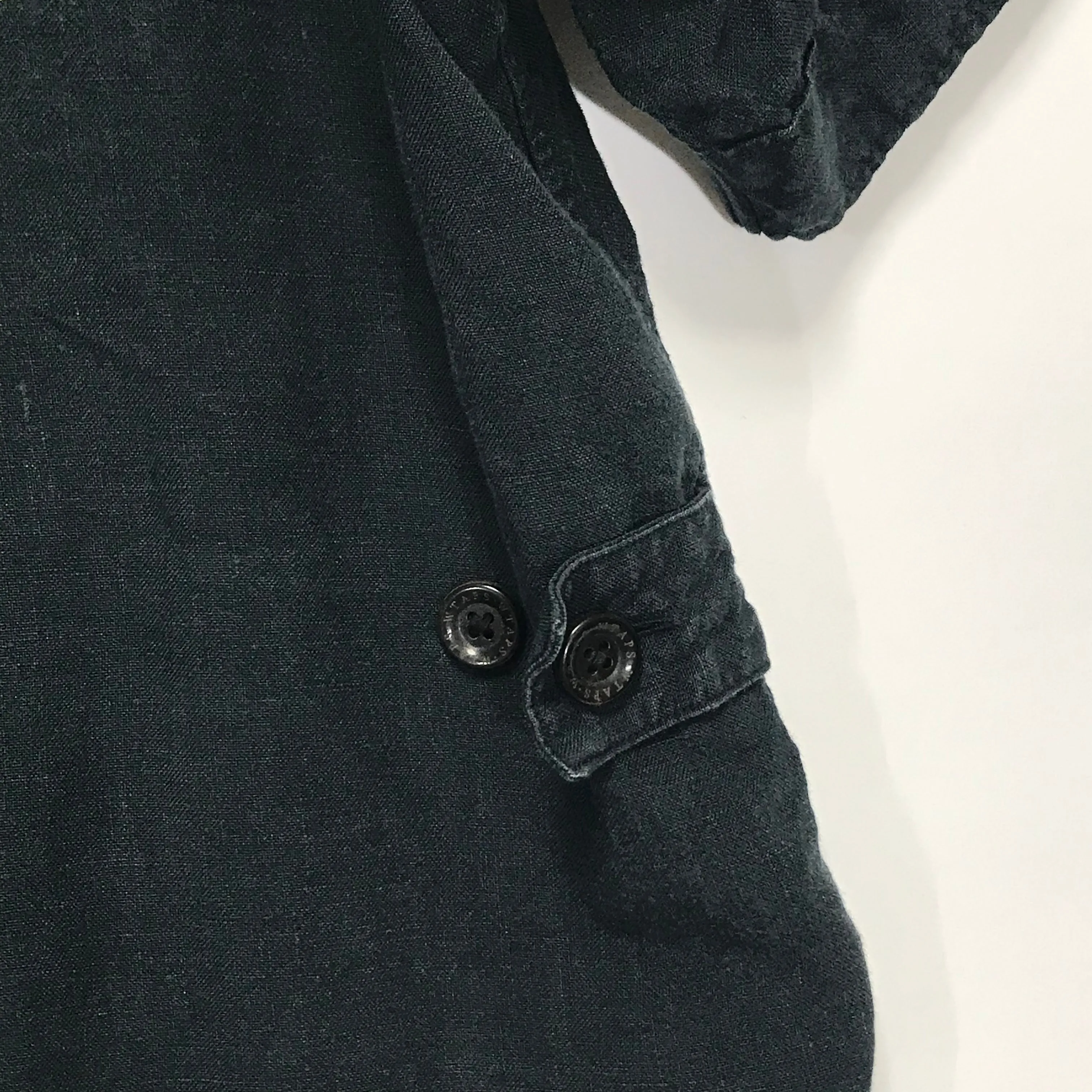 [L] WTaps 12SS Linen Guayabera S/S Shirt Navy