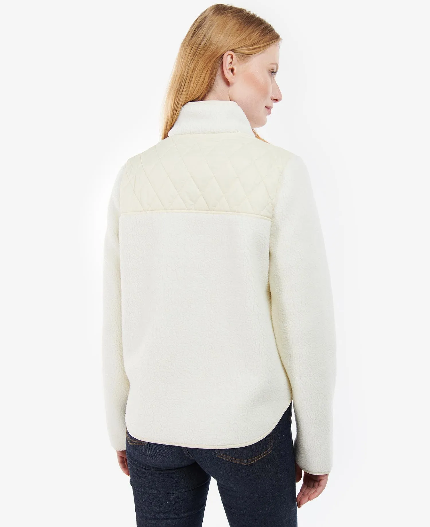 LADIES BARBOUR ASPEN FLEECE JACKET - WINTER PEARL