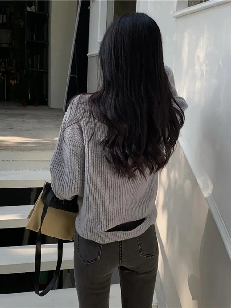 Lapel Cashmere Sweater
