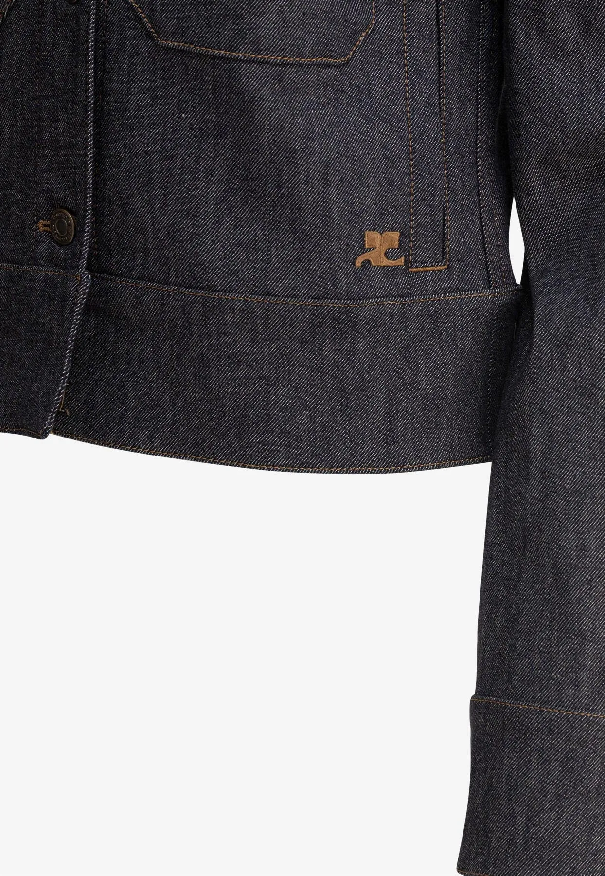 Logo Embroidered Denim Jacket