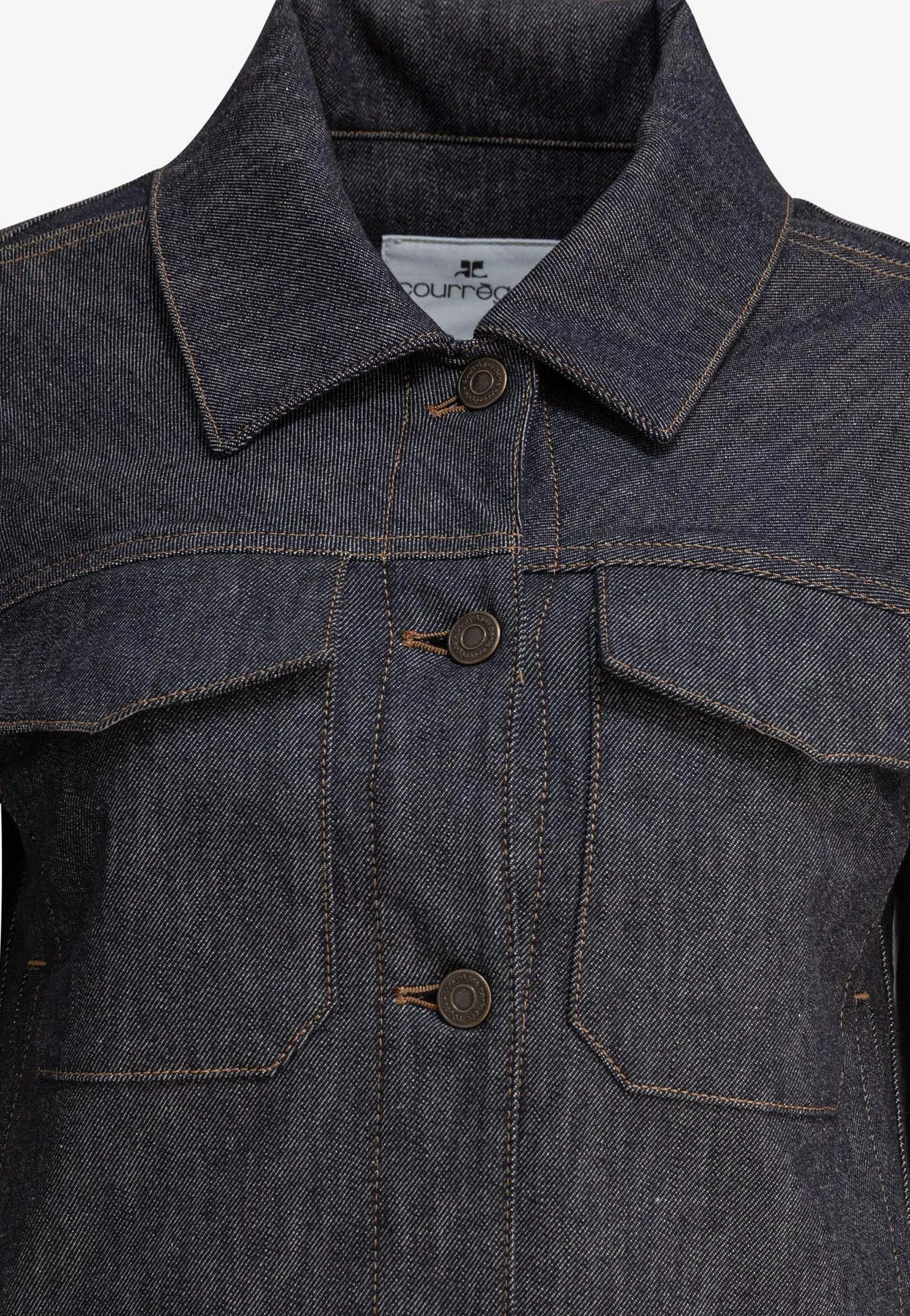 Logo Embroidered Denim Jacket
