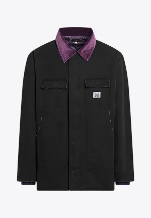 Logo Embroidered Jumberjack Shirt Jacket