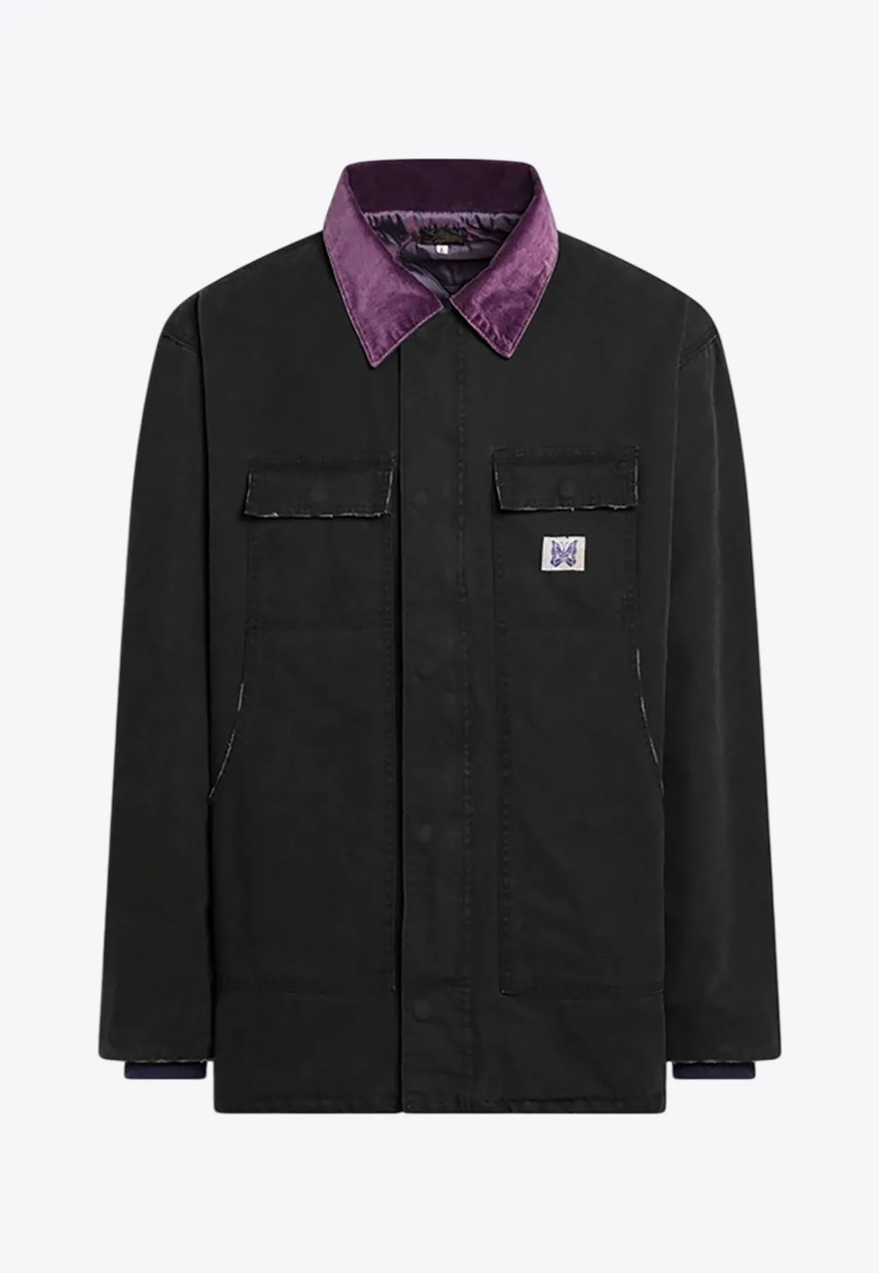 Logo Embroidered Jumberjack Shirt Jacket