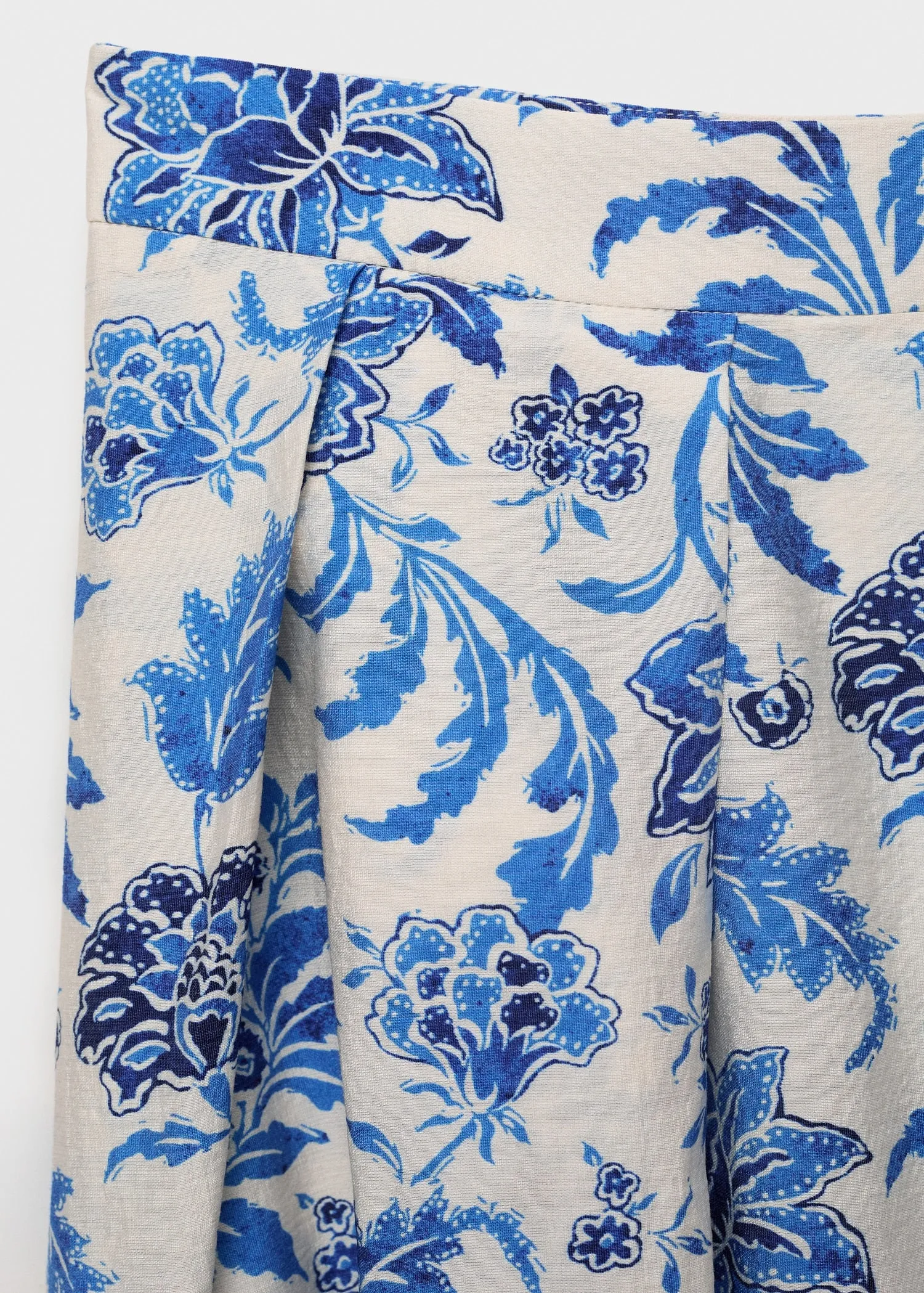 Long floral flared skirt