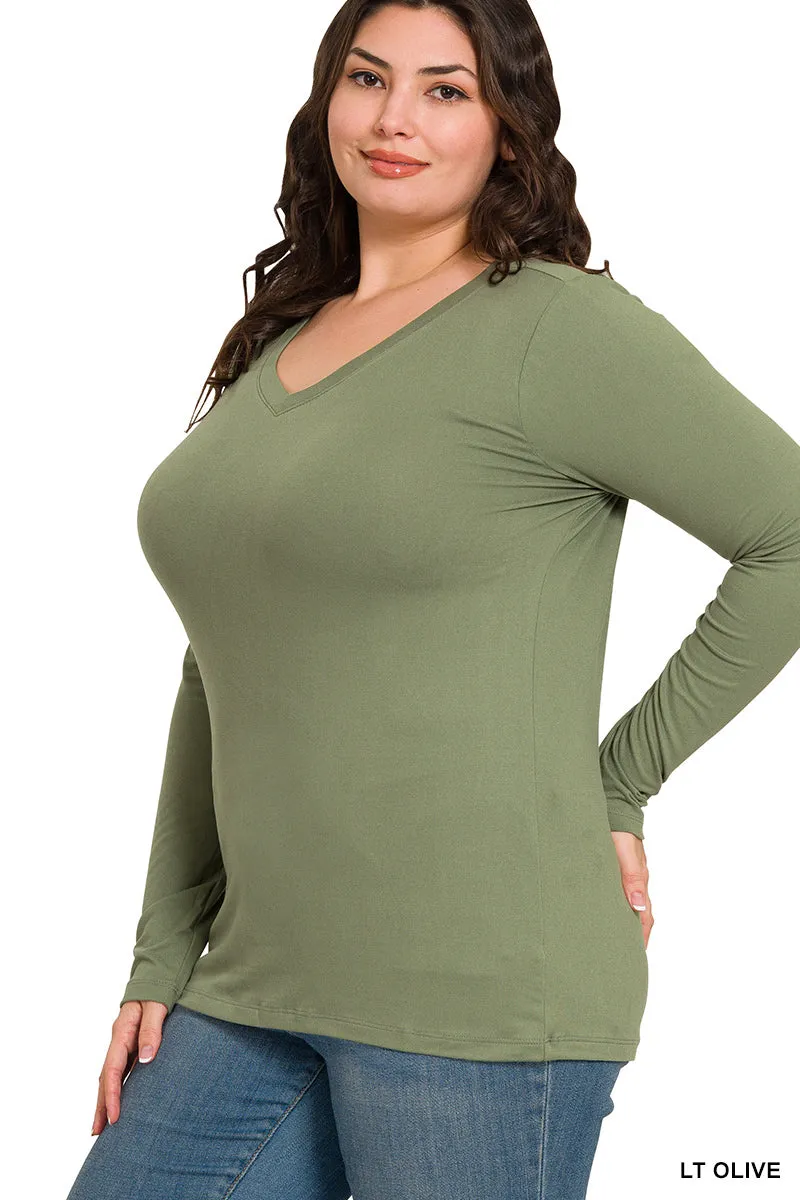 Long Sleeve V-Neck Tee